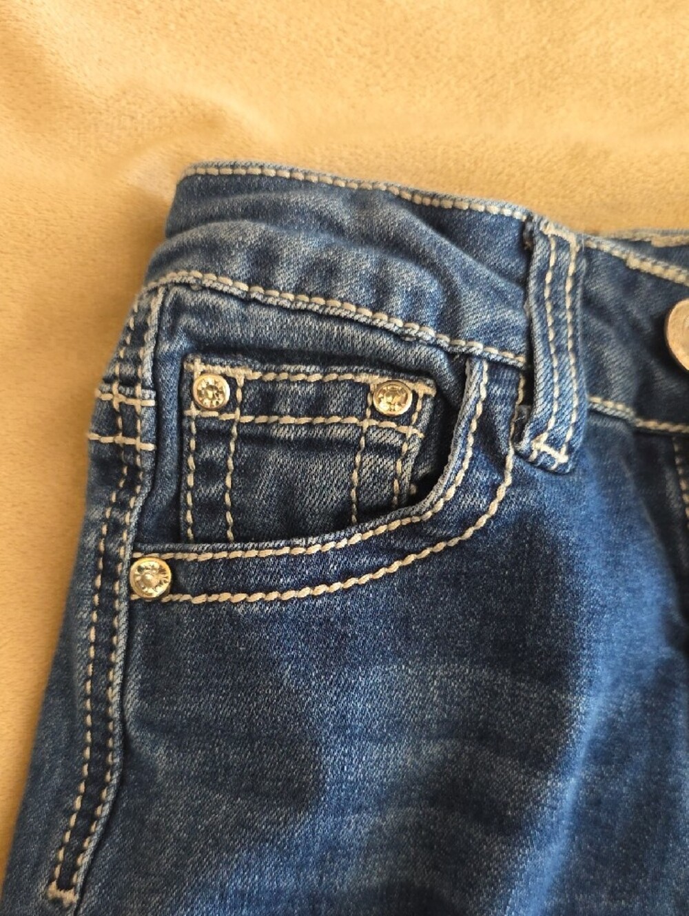 Kids Dark Blue Flared Jeans - Classic Denim - Picture 4 of 8